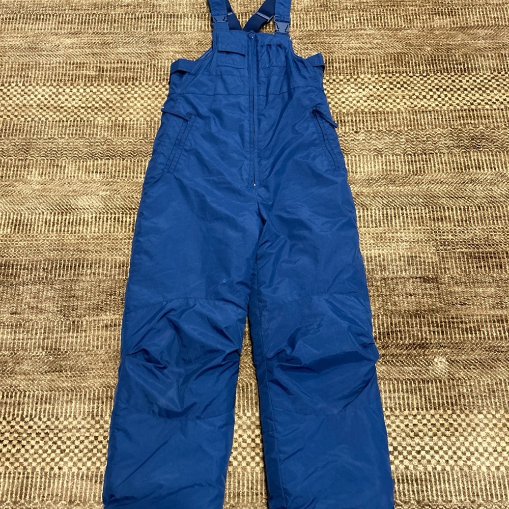 New Moves Blue  Ski Snow Bib Overalls Pants Kids Winter Sz 12.5